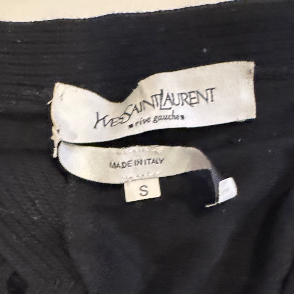 Yves Saint Laurent Rive Gauche Halter Black Top - Picture 2 of 6